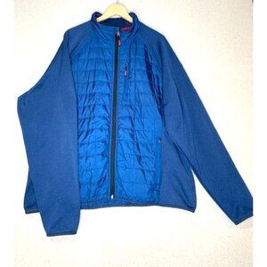 Orvis Men's XXL Blue Full-Zip Quilted Insulated light Weight Jacket and Pockets